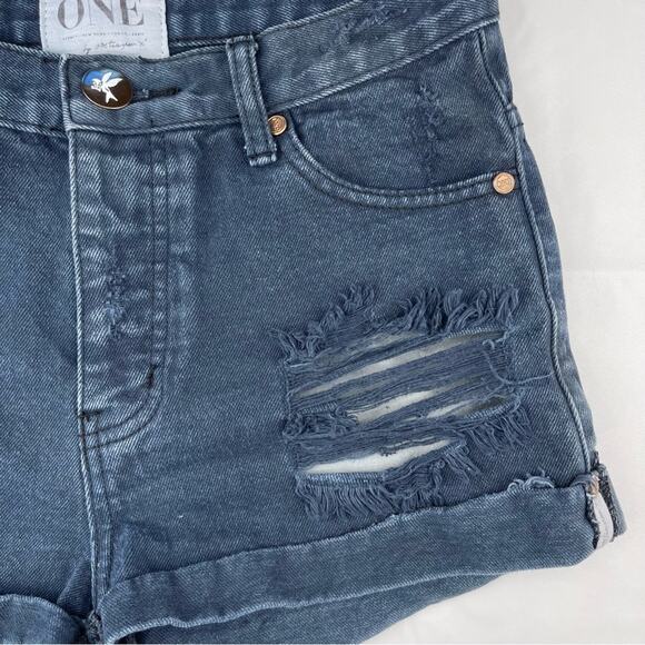 One Teaspoon Hawks Denim Shorts - Picture 3 of 9